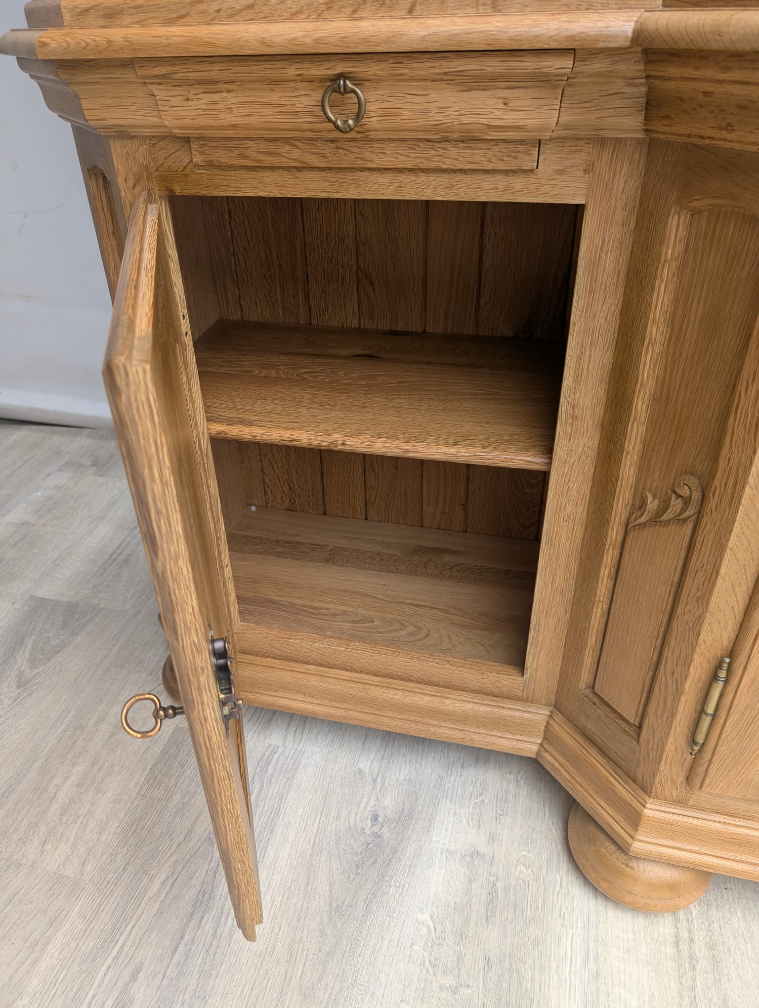 Stylowa witryna, kredens z litego drewna dębowego - Image 19