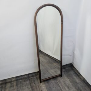 Rattan-framed mirror