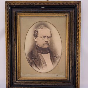 Portrait of a man in a frame in the style of the 19th century