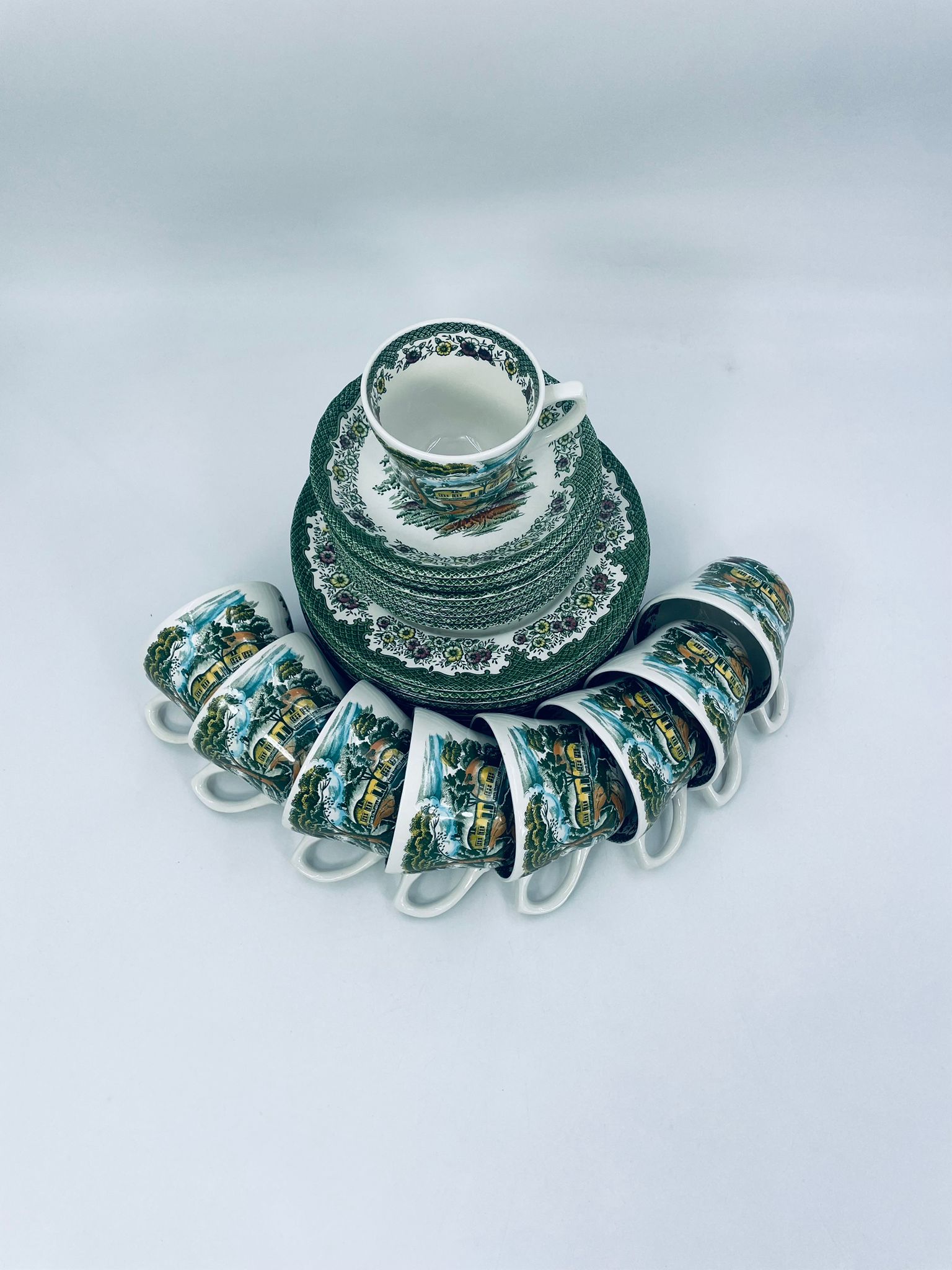 Zestaw śniadaniowy Filiżanka kolekcjonerska Royal Tudor Country Cottage - Image 14