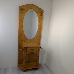 Art Nouveau pine dressing table with mirror