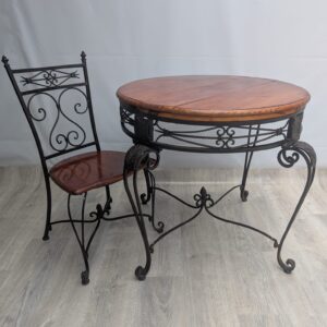 Retro-style metalwork wrought iron table