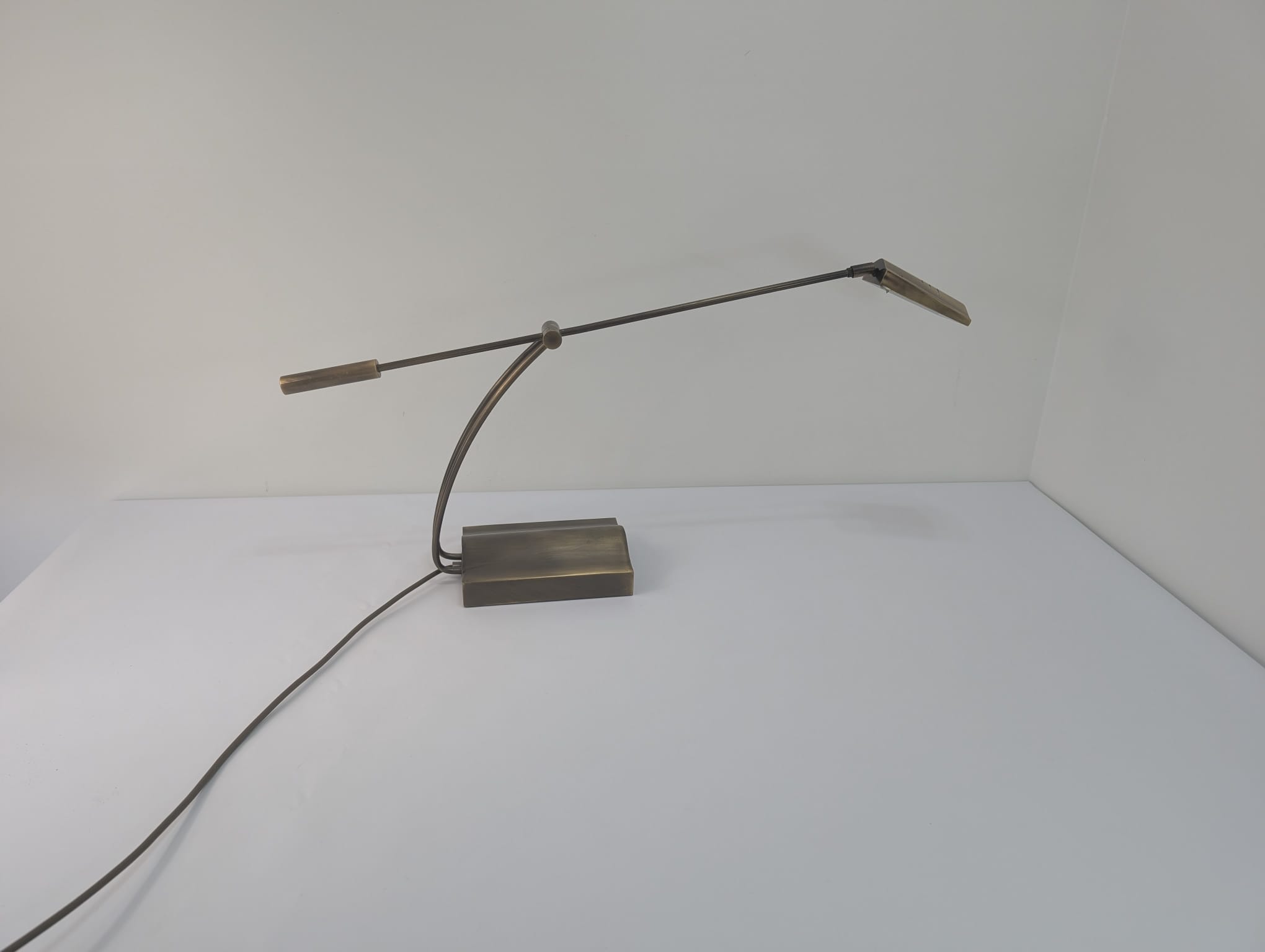 Lampka stołowa, biurowa mosiężna vintage