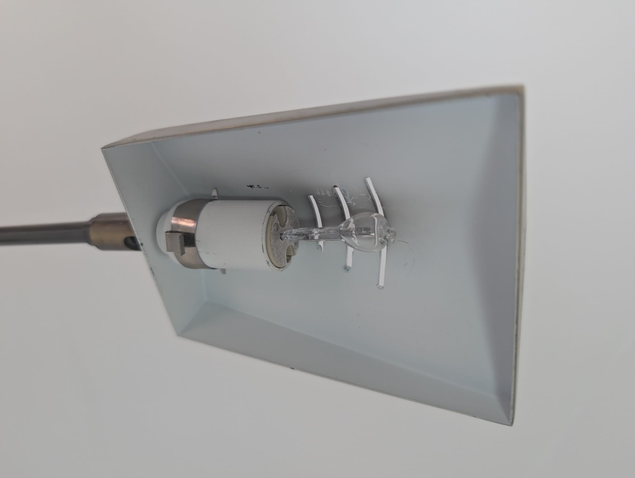 Lampka stołowa, biurowa mosiężna vintage - obrazek 13