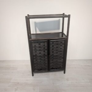 Cabinet, bamboo and rattan bookcase from the 1970s