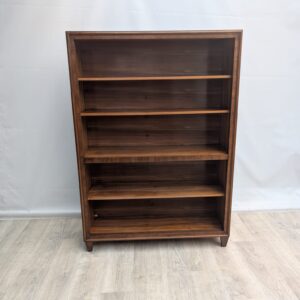 Library, bookcase in walnut Art deco from the 1960s/70s