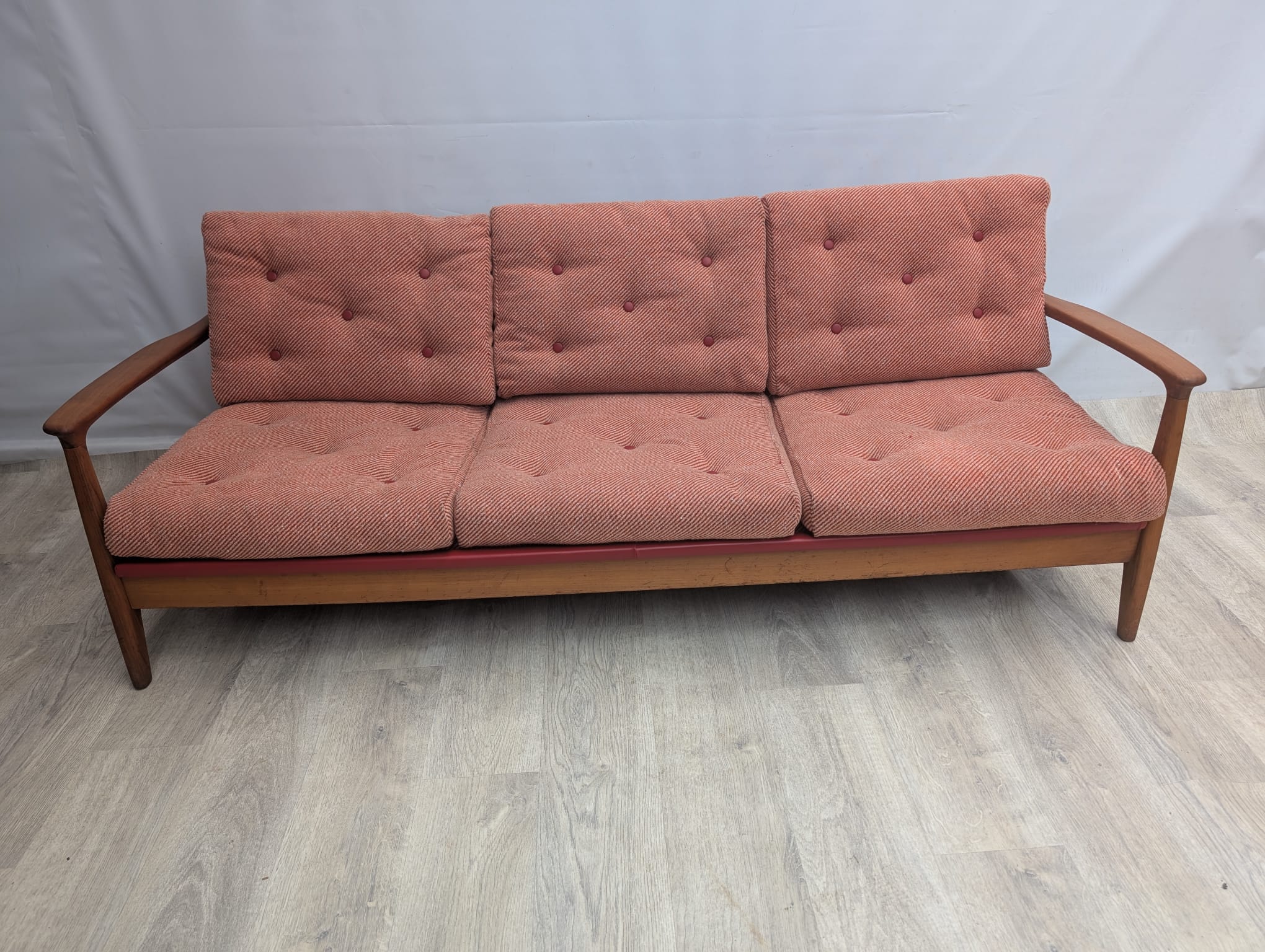 Sofa/ kanapa rozkładana Niemcy Tek 60-te lata proj. Eugen Schmidt - Image 3