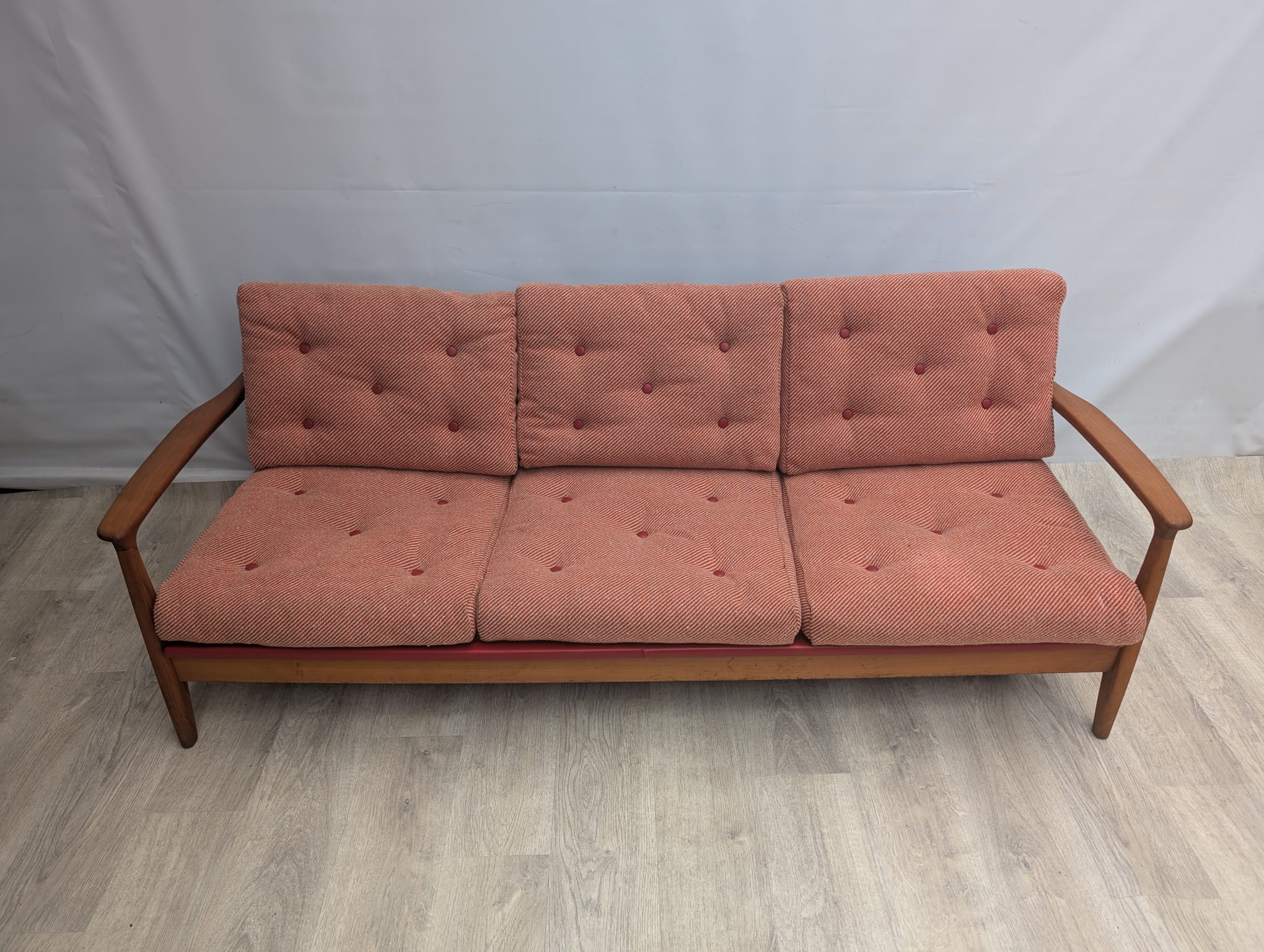 Sofa/ kanapa rozkładana Niemcy Tek 60-te lata proj. Eugen Schmidt - Image 4