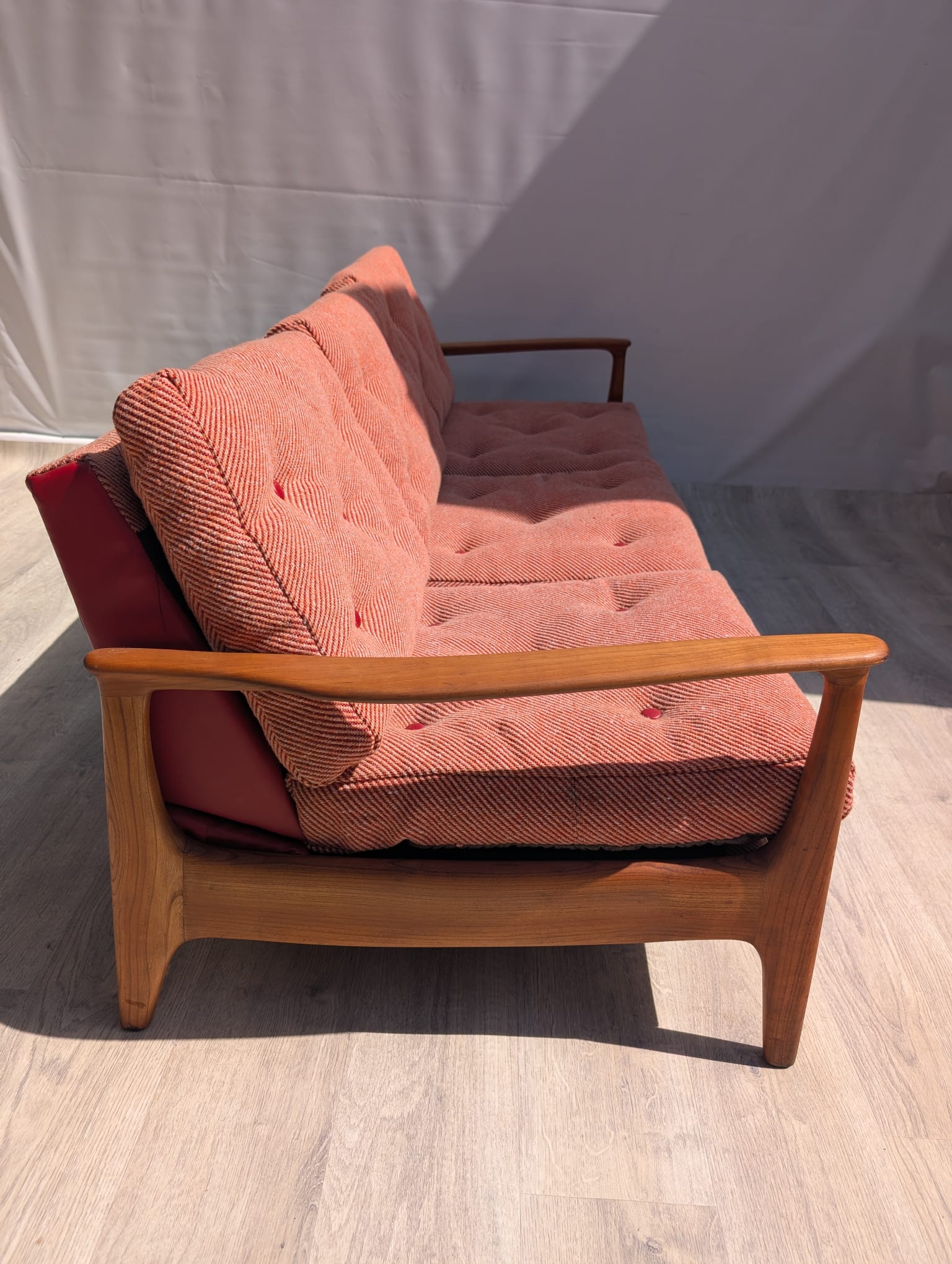 Sofa/ kanapa rozkładana Niemcy Tek 60-te lata proj. Eugen Schmidt - Image 13