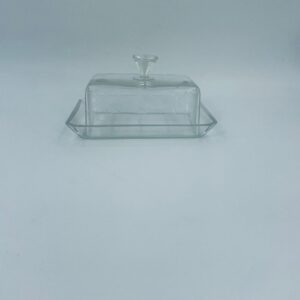 Butter bowl with glass lid, Vintage style.
