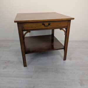 Table, solid walnut wood helper from the 1960s