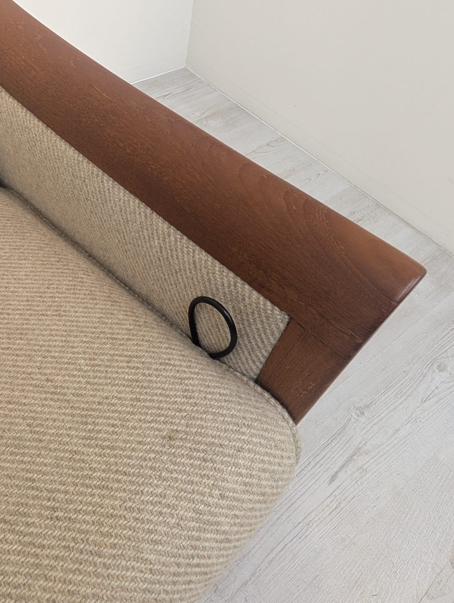 Fotel duński rozkładany z drewna tekowego - obrazek 12