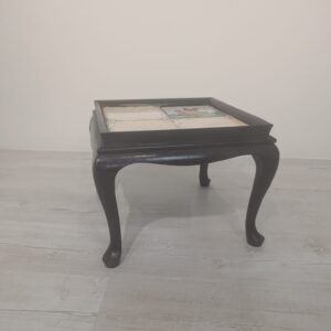 Mini coffee table, 1960s Louisville-style wooden flowerbed