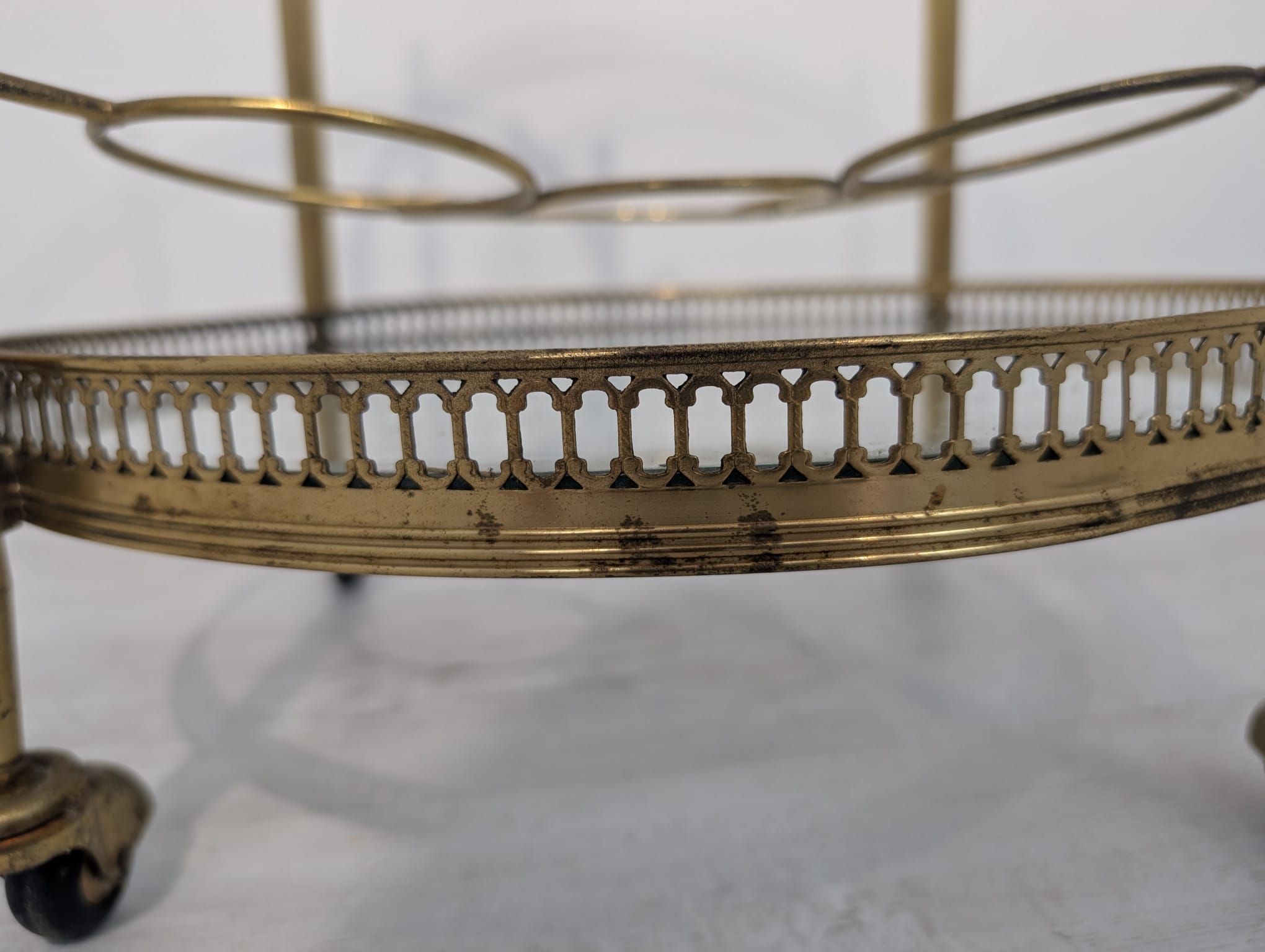 Mobilny barek francuski mosiężny z lat 50-tych - Image 9