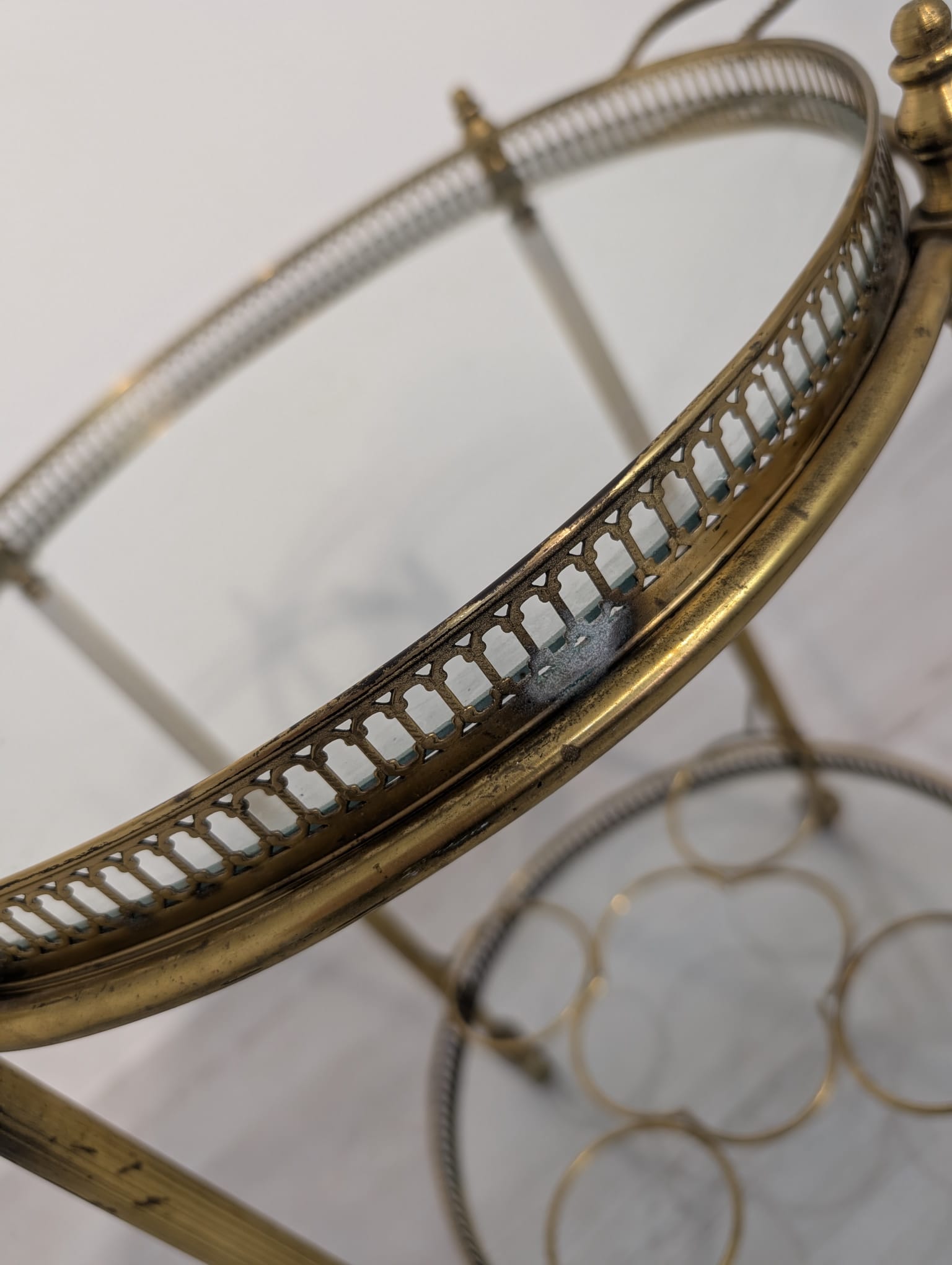 Mobilny barek francuski mosiężny z lat 50-tych - Image 8