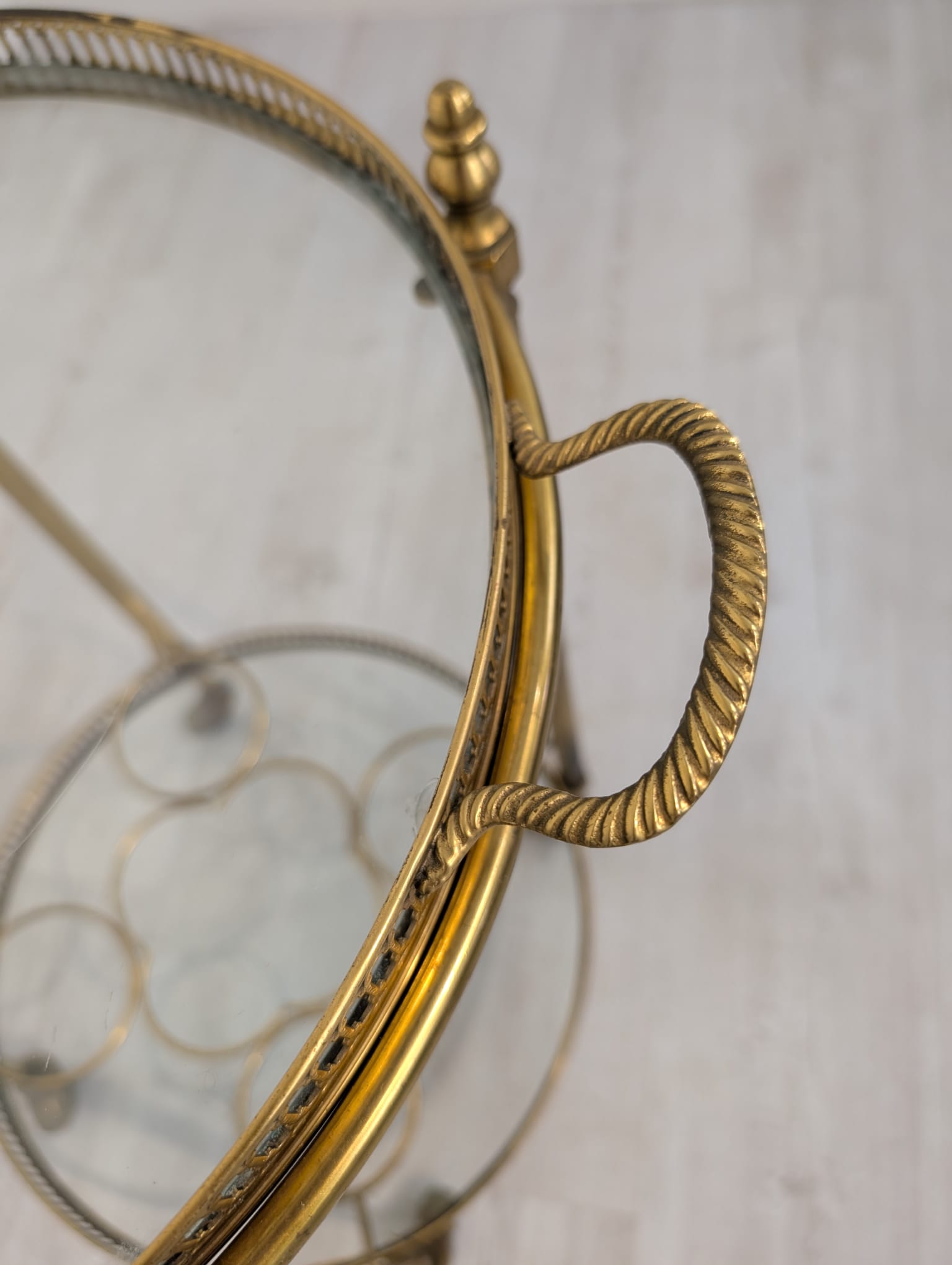 Mobilny barek francuski mosiężny z lat 50-tych - Image 7