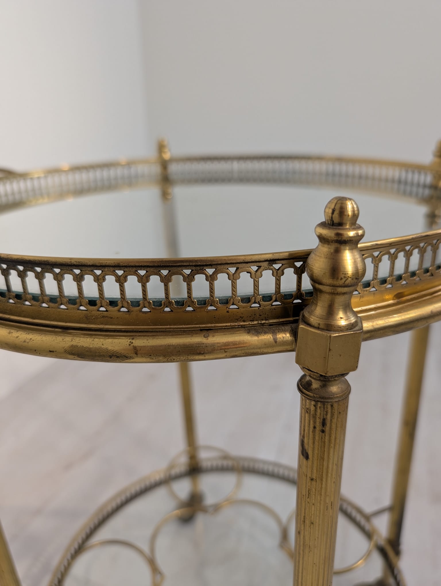 Mobilny barek francuski mosiężny z lat 50-tych - Image 5