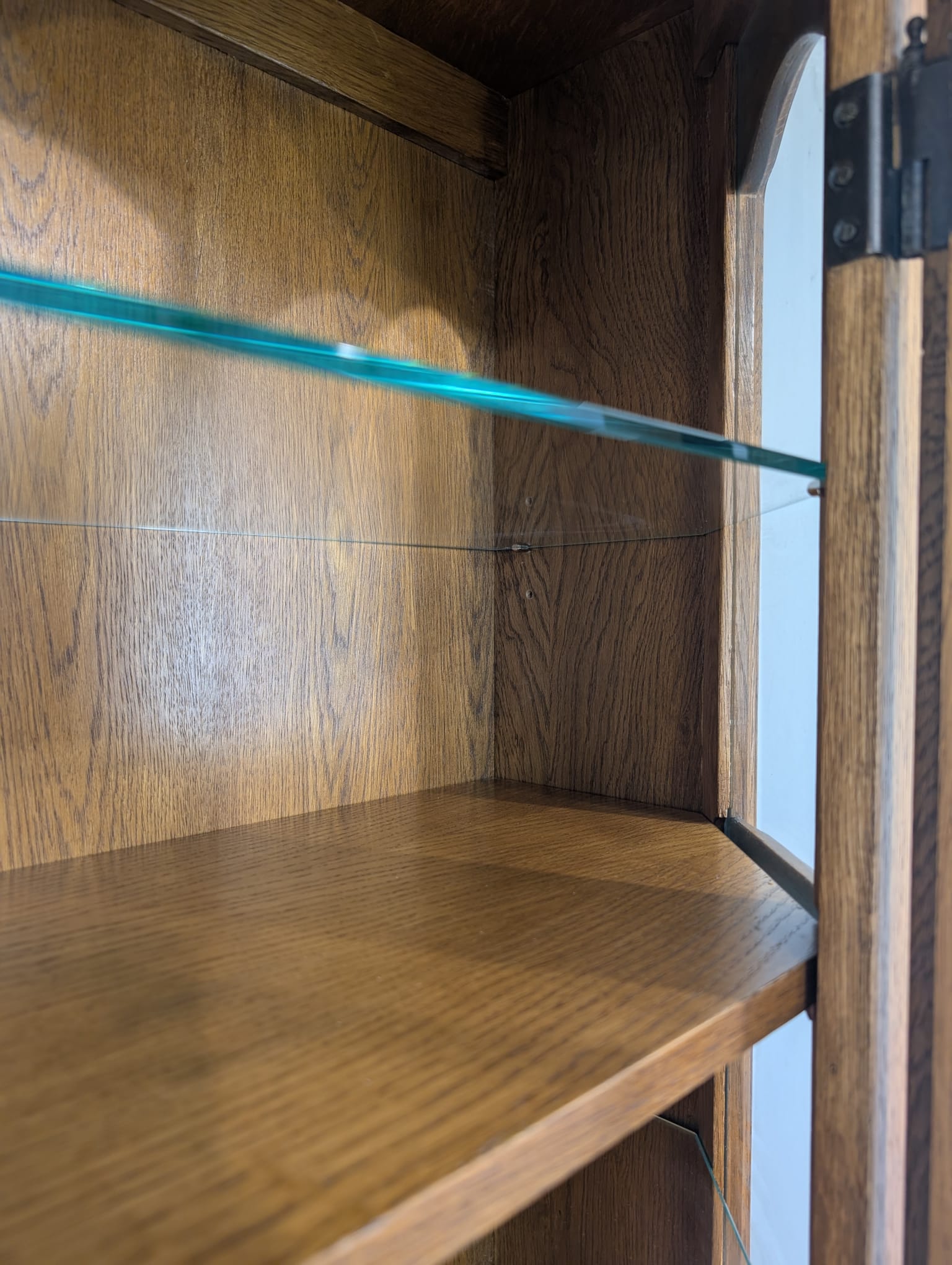 Stylowa witryna dębowa z litego drewna - Image 10