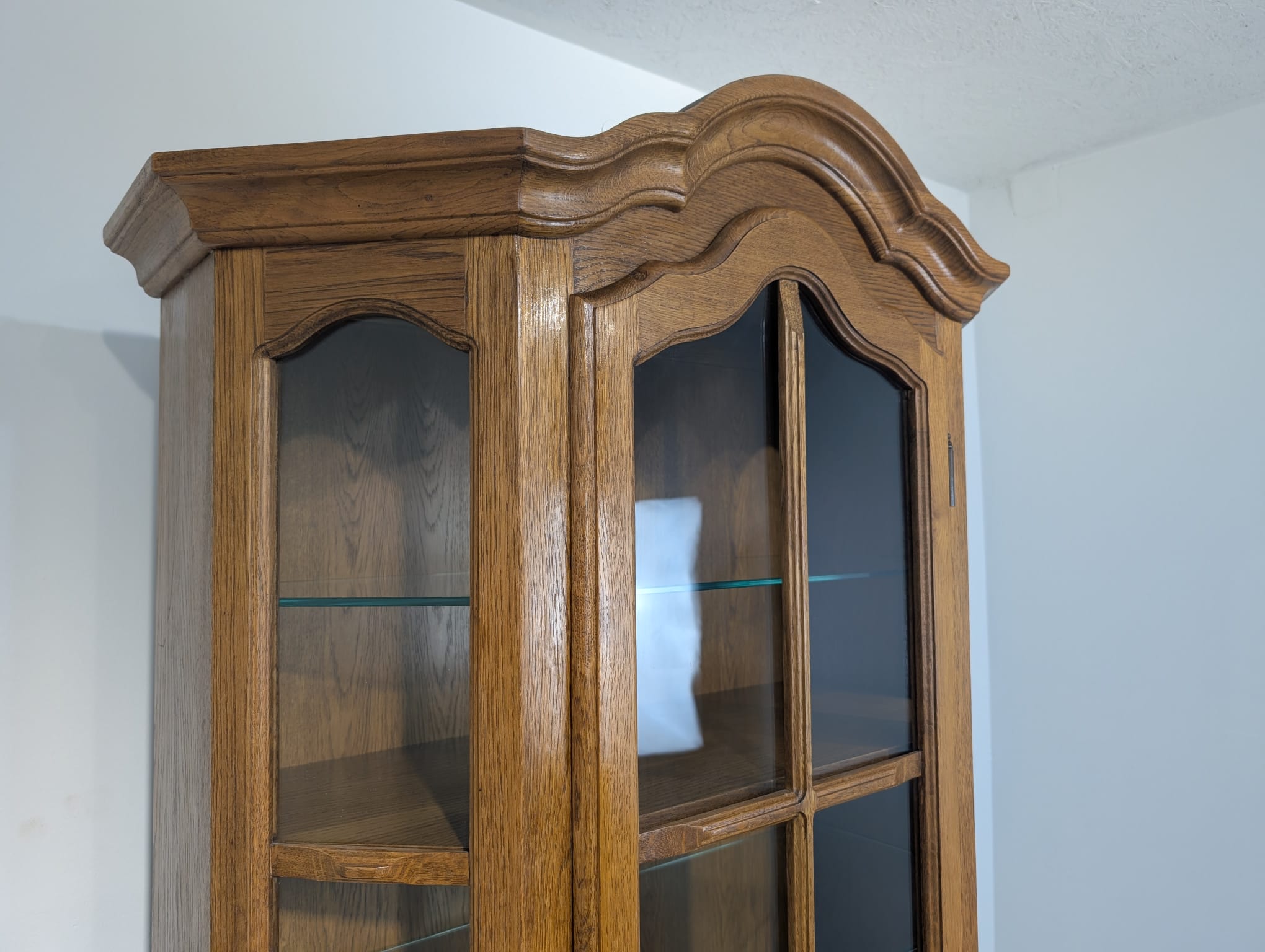 Stylowa witryna dębowa z litego drewna - Image 5