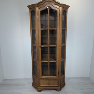 Stylish solid oak display cabinet