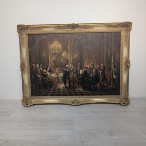 Painting by Adolph von Menzel, "Flutist Concert by Frederick the Great at Sanssouci"