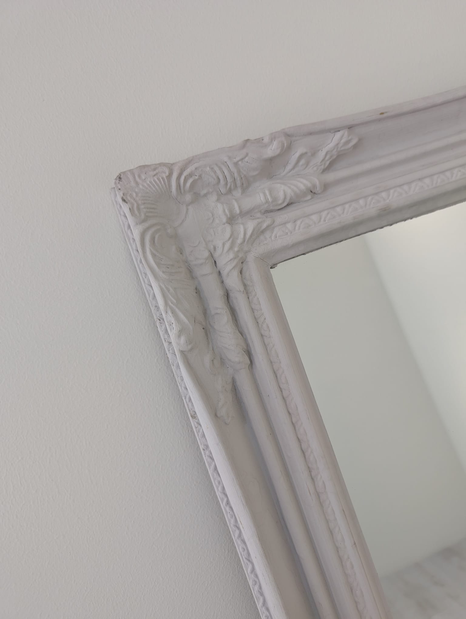 Lustro drewniane białe w stylu barokowym - obrazek 5