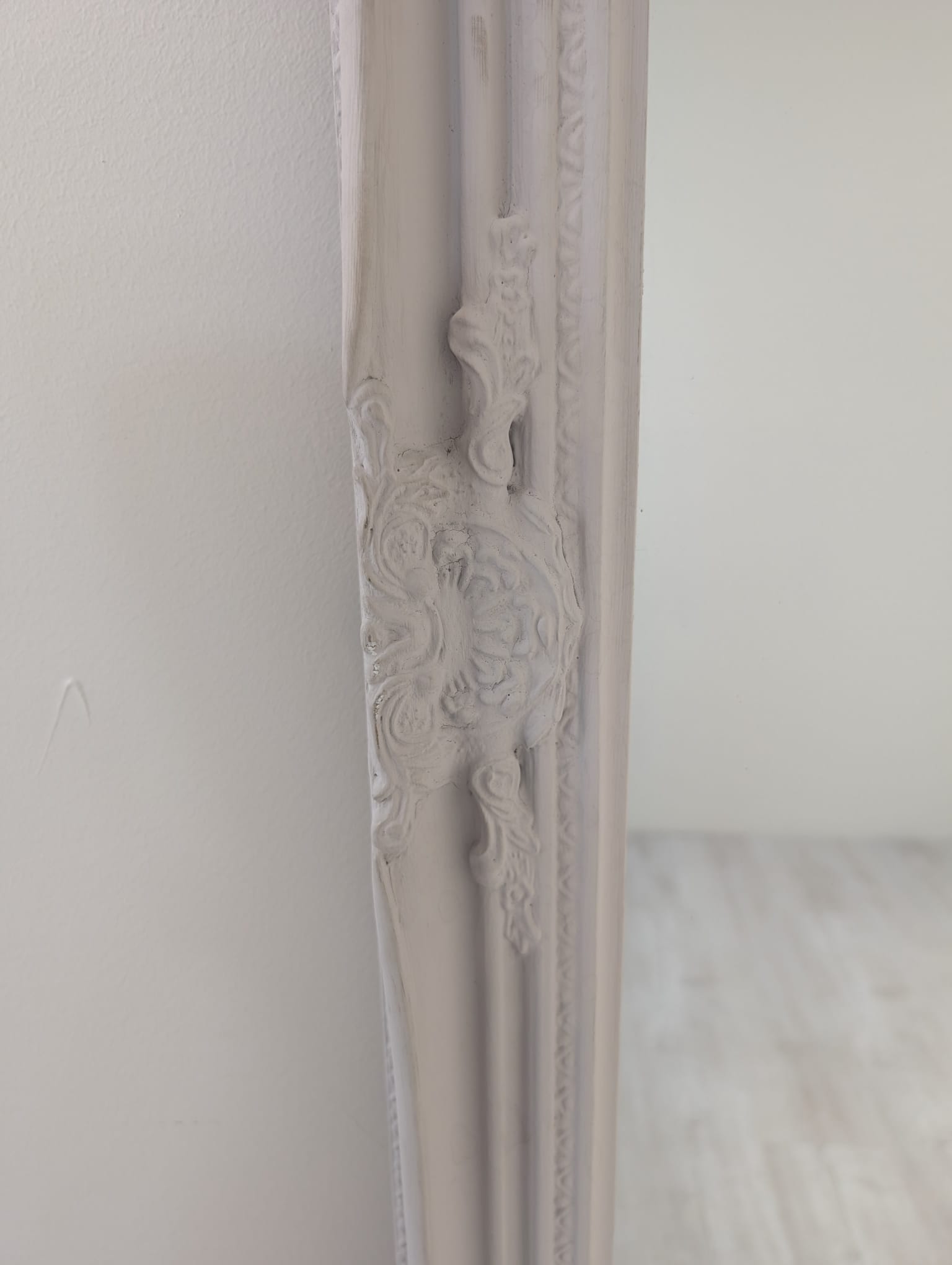 Lustro drewniane białe w stylu barokowym - obrazek 8