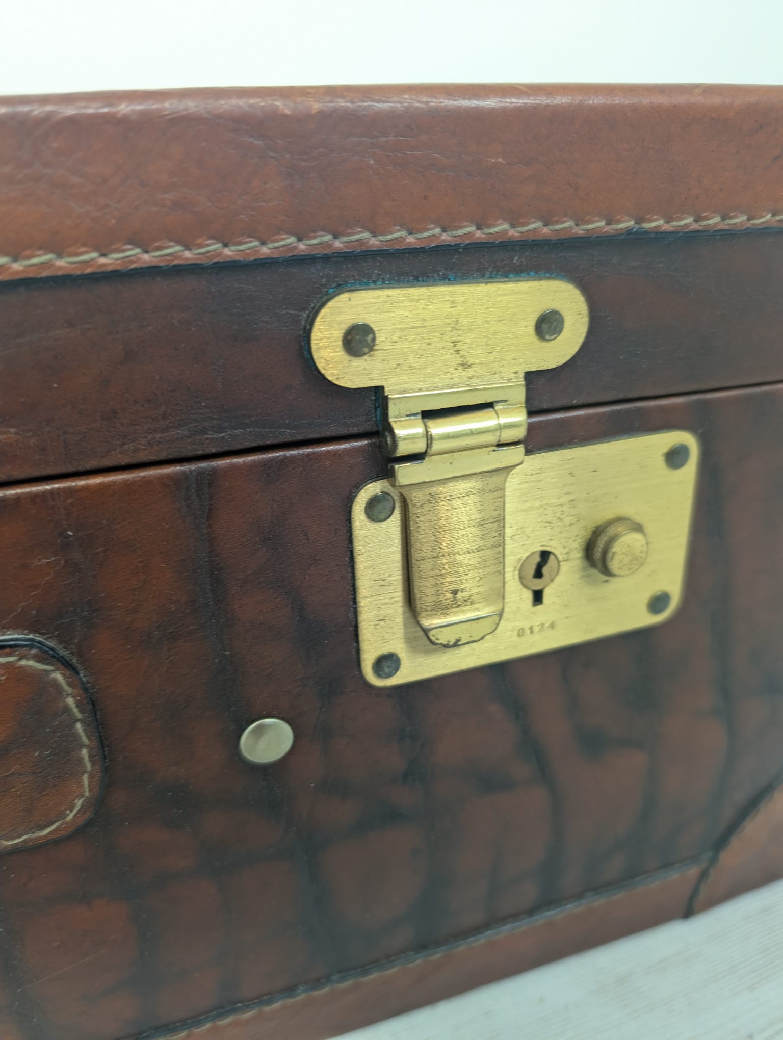 Walizka skórzana włoska PRINCIPE z lat 50-tych - obrazek 2