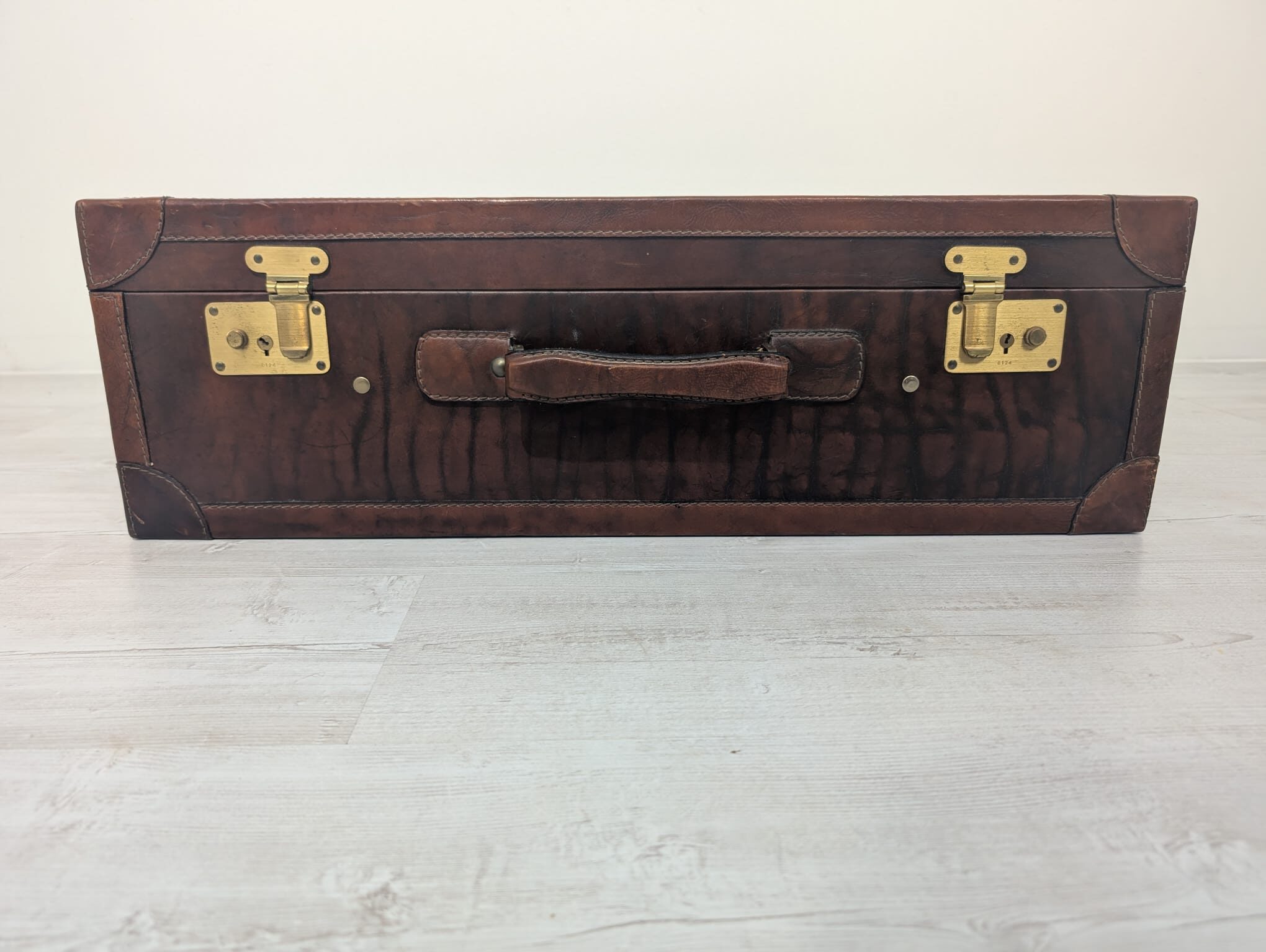 Walizka skórzana włoska PRINCIPE z lat 50-tych - obrazek 4