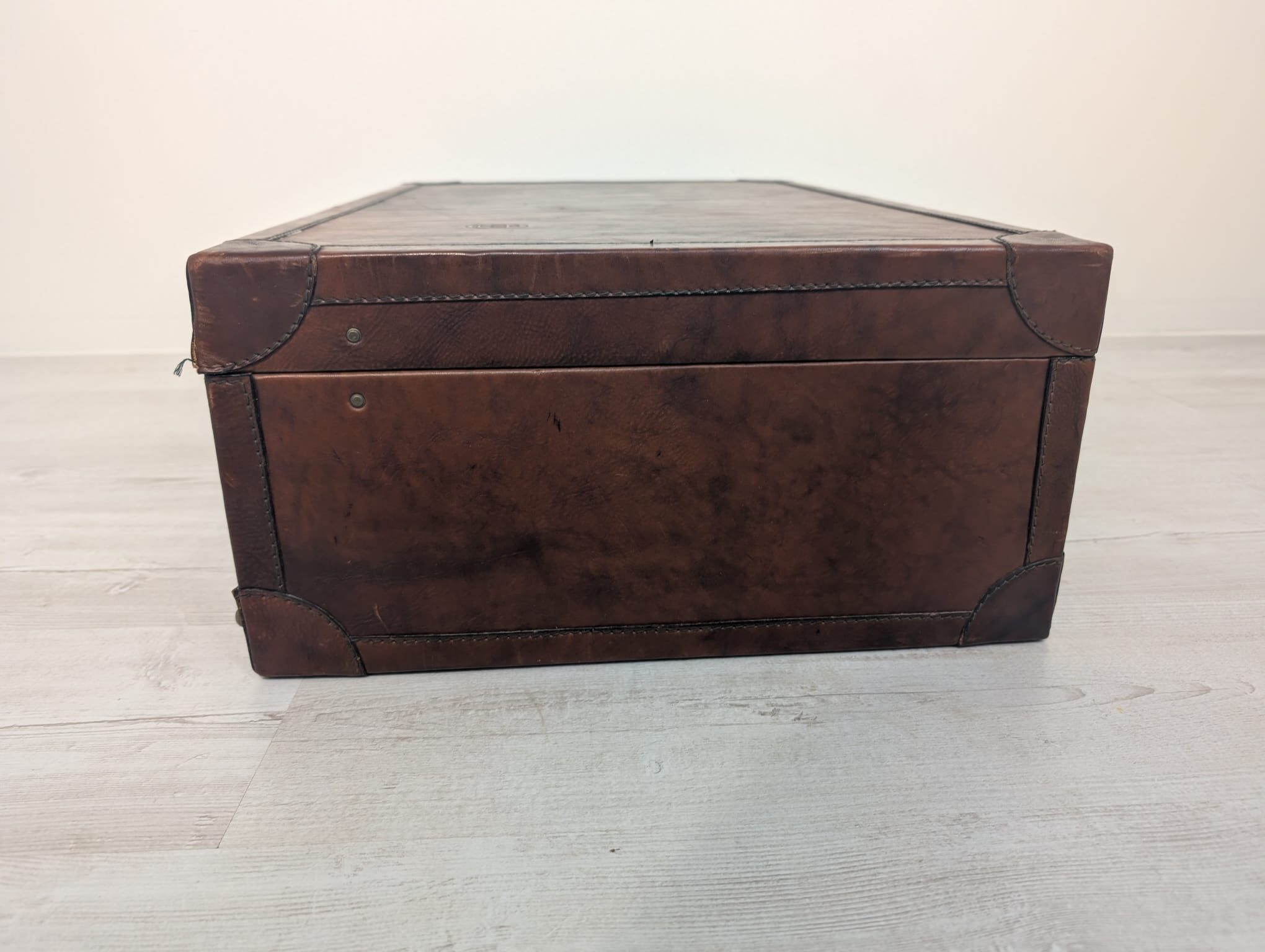 Walizka skórzana włoska PRINCIPE z lat 50-tych - obrazek 5