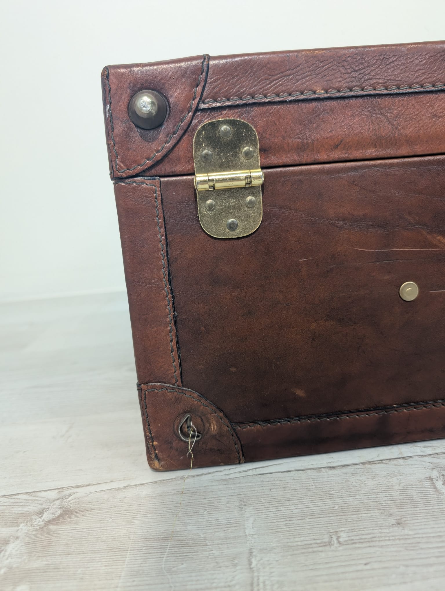 Walizka skórzana włoska PRINCIPE z lat 50-tych - obrazek 7