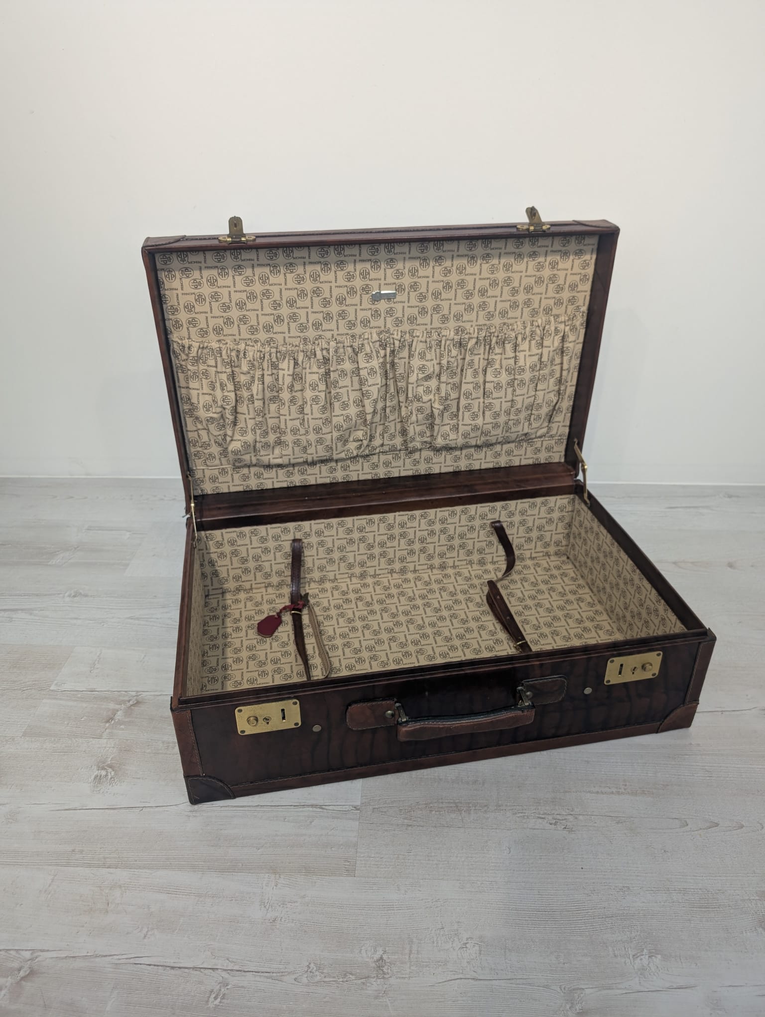 Walizka skórzana włoska PRINCIPE z lat 50-tych - obrazek 11