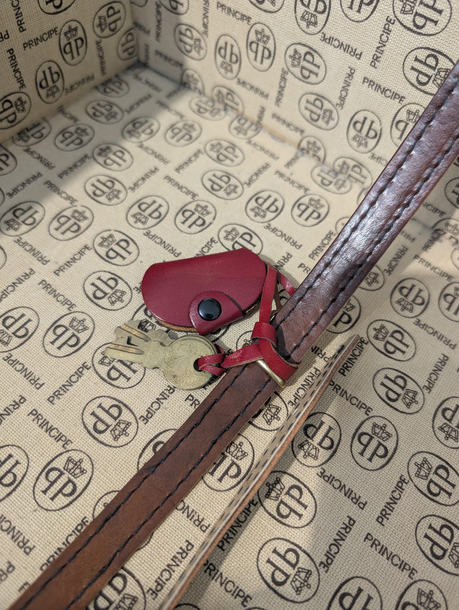 Walizka skórzana włoska PRINCIPE z lat 50-tych - obrazek 14