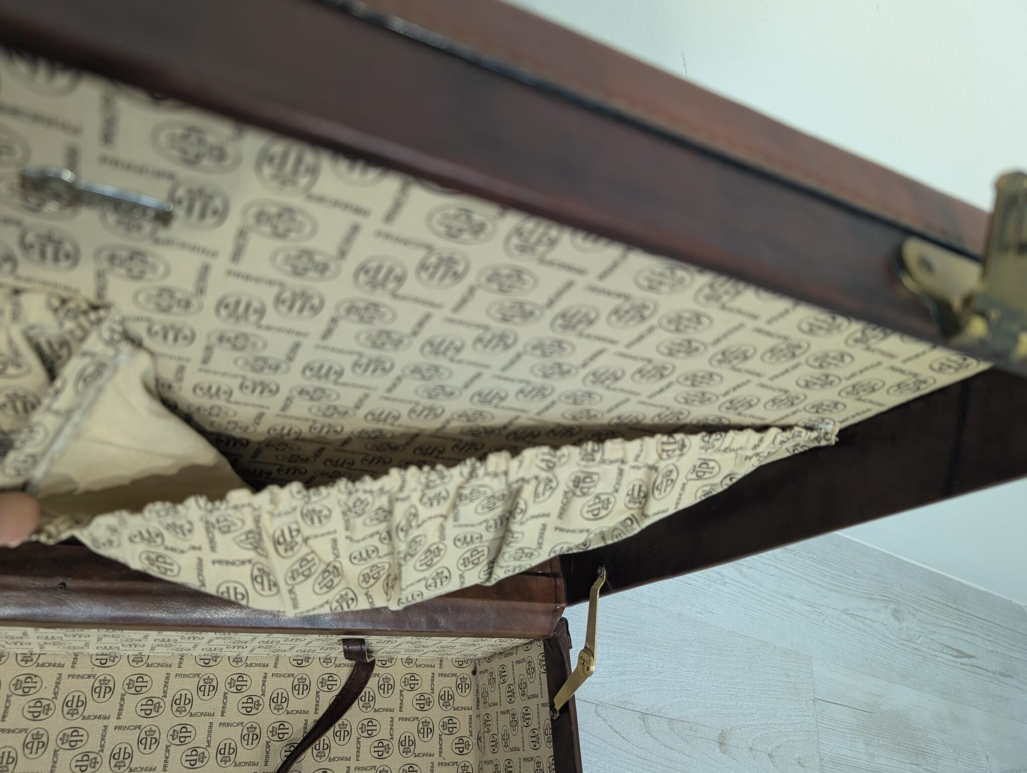 Walizka skórzana włoska PRINCIPE z lat 50-tych - obrazek 15