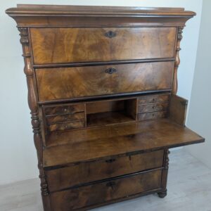 Chiffonier with secretary antique in walnut
