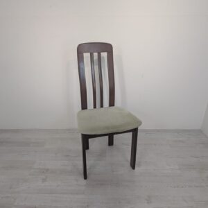 Krzesło w mahoniu tapicerowane