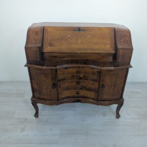 Bookcase, Italian desk with inlay