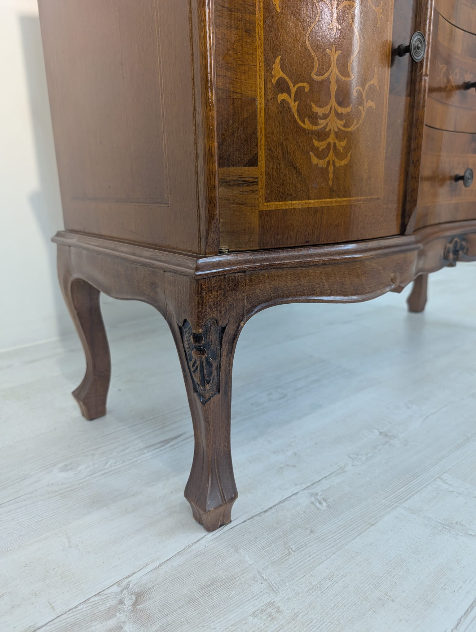 Sekretarzyk, biurko włoskie z intarsją - obrazek 4