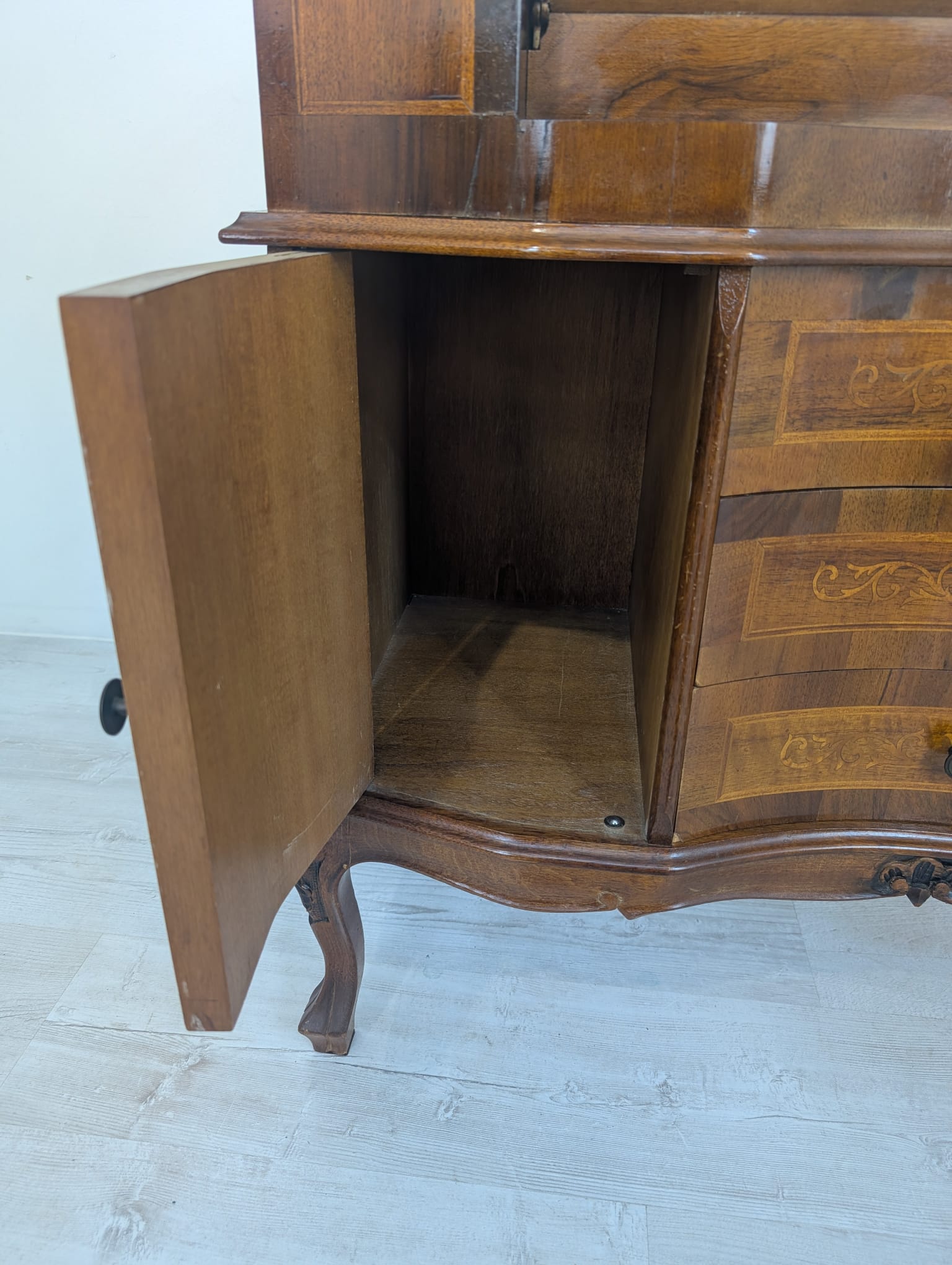 Sekretarzyk, biurko włoskie z intarsją - obrazek 9