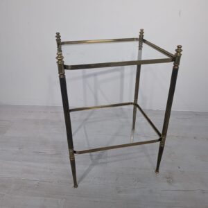 Table, 1960s/70s Hollywood Regency brass coffee table