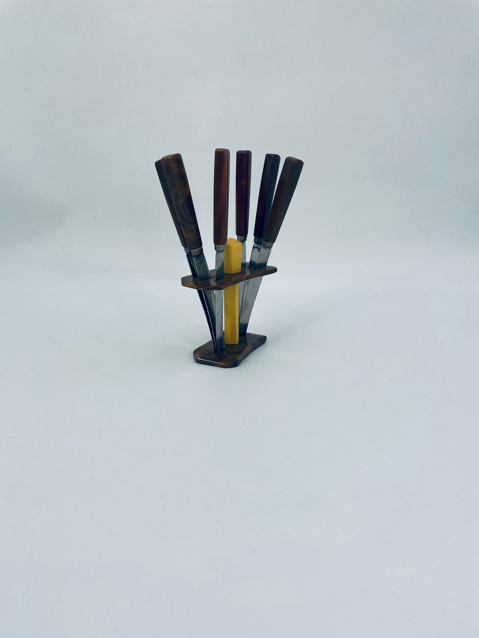 Zestaw antycznych noży do owoców z lat 50tych. - Image 4