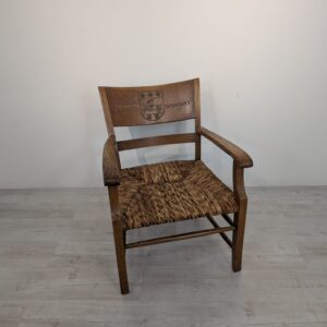 Harsefeld vintage armchair in woven straw