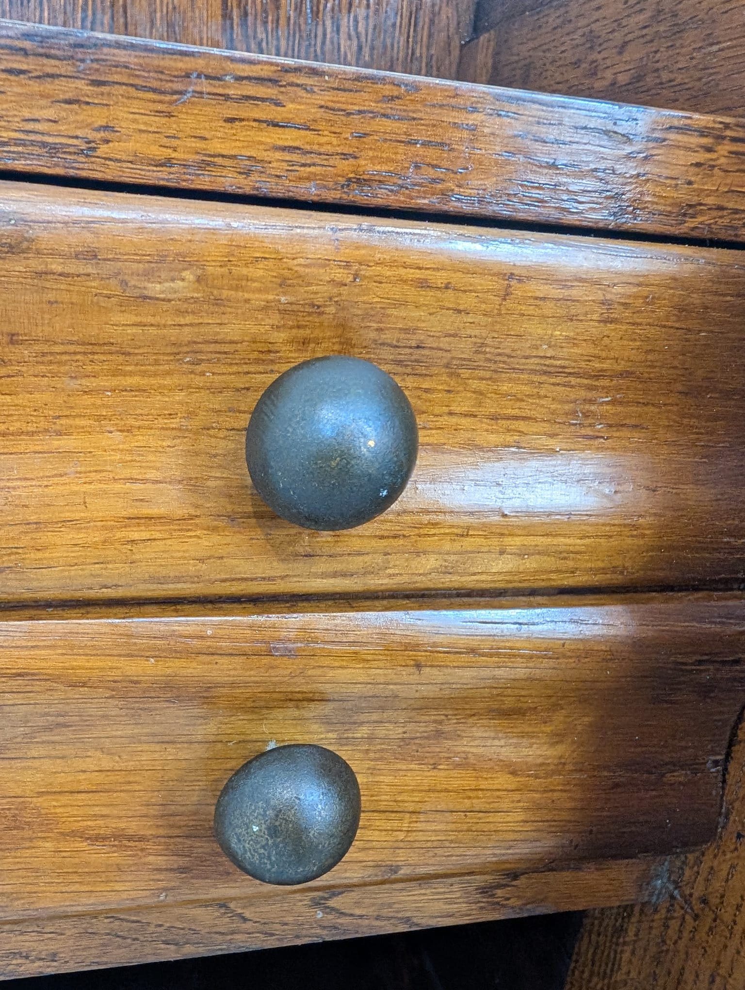 Szafka dębowa secesyjna z marmurem w stylu Art Deco - obrazek 7