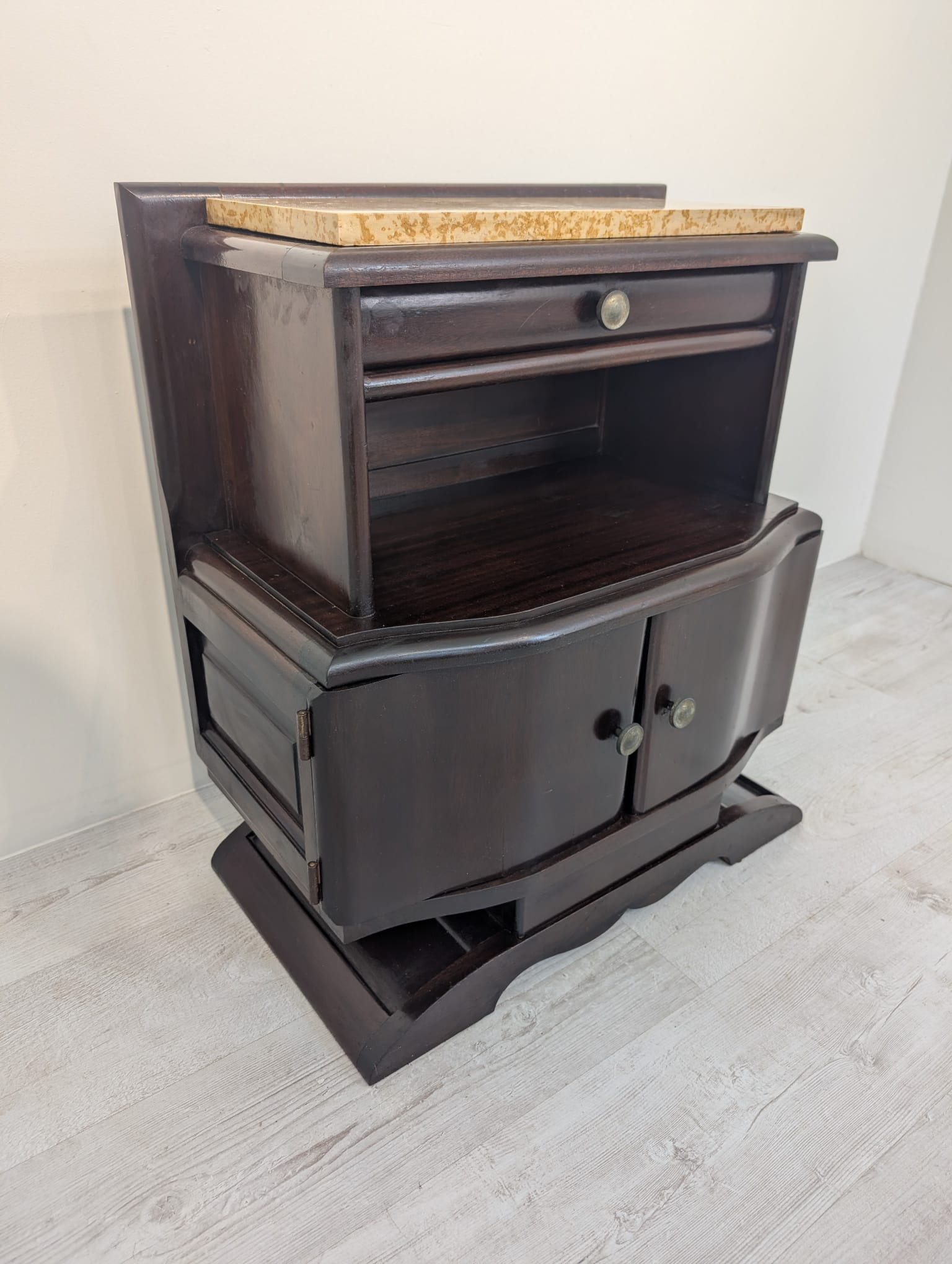 Szafka dębowa secesyjna z marmurem w stylu Art Deco - obrazek 3