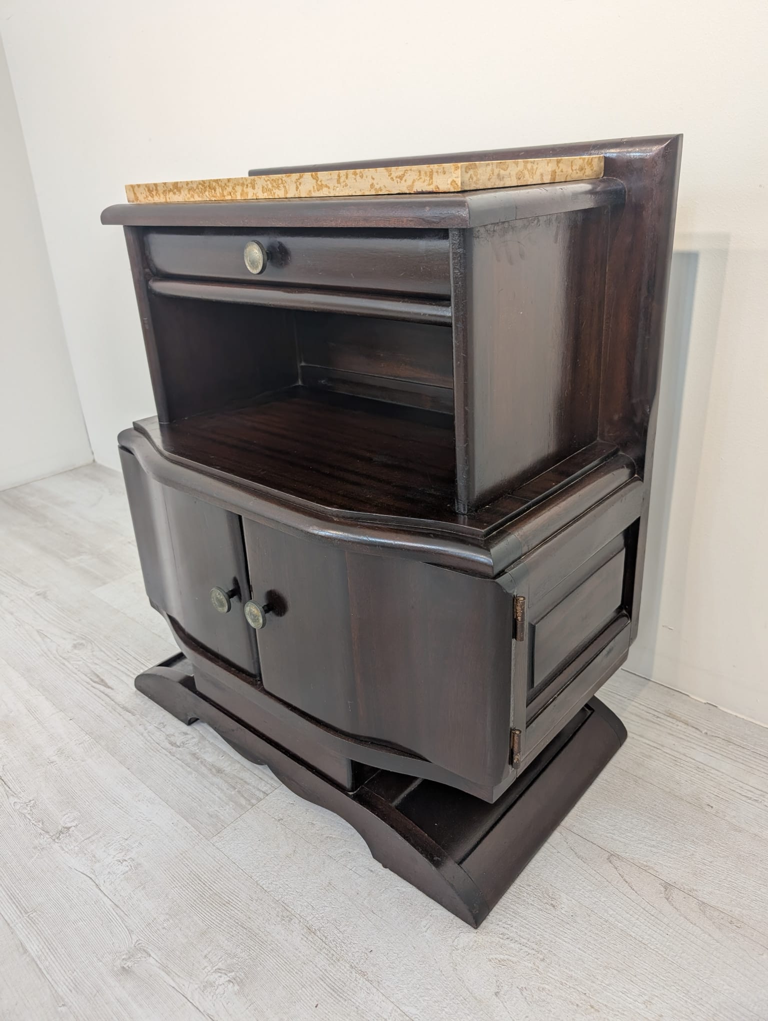 Szafka dębowa secesyjna z marmurem w stylu Art Deco - obrazek 4