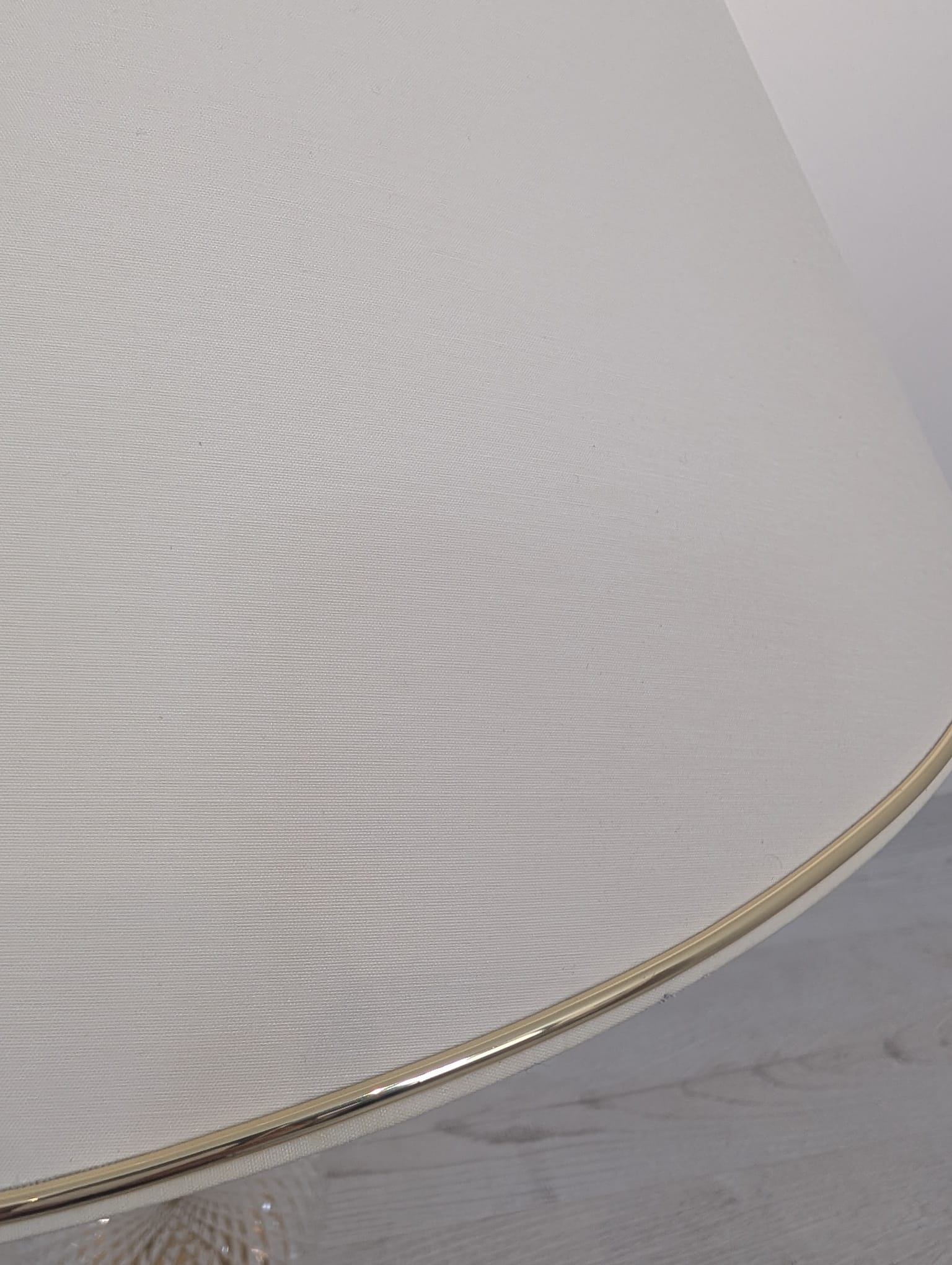 Lampa stołowa kryształowa mosiądzowana z lat 50/60-tych - obrazek 11