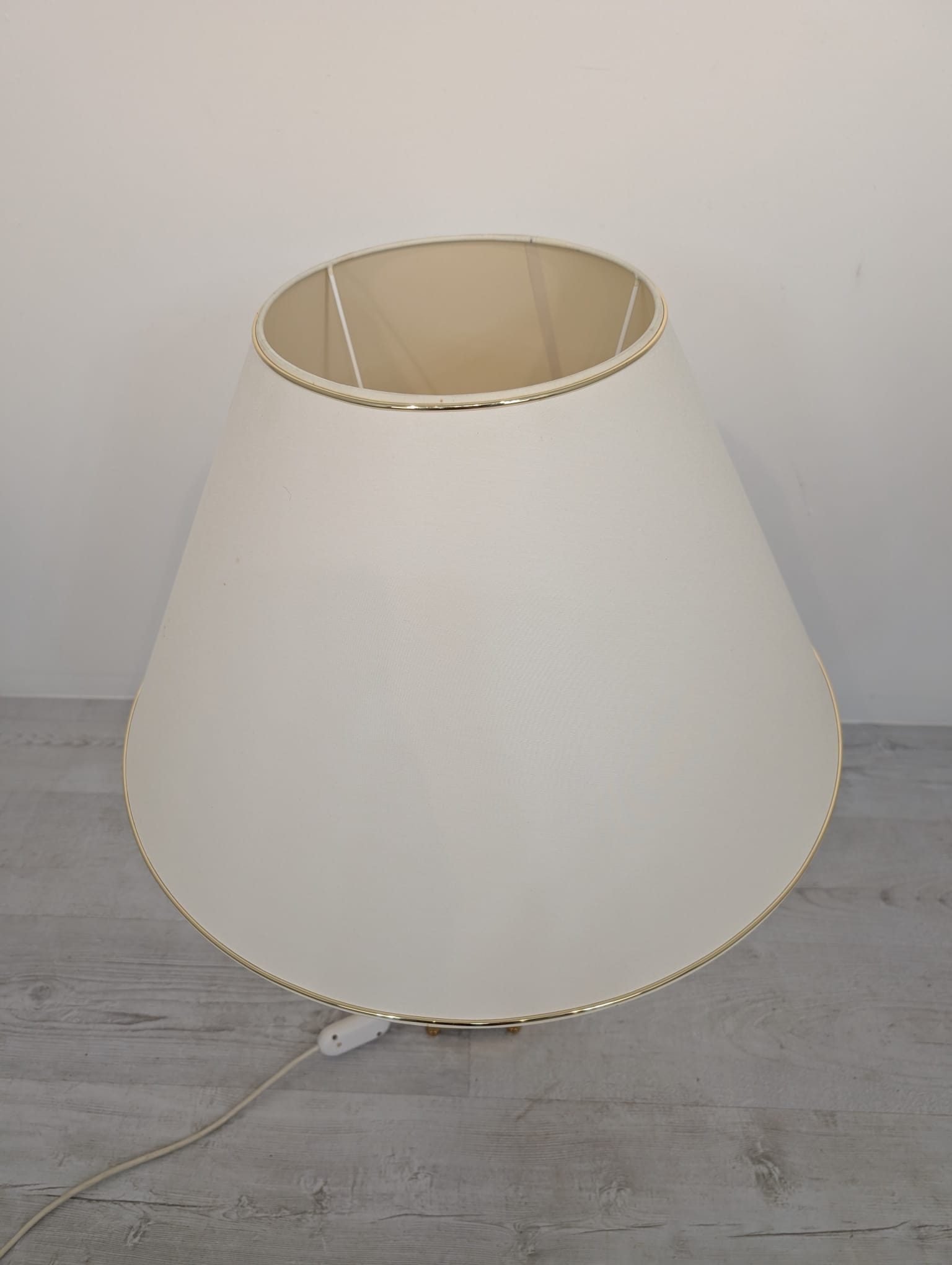 Lampa stołowa kryształowa mosiądzowana z lat 50/60-tych - obrazek 12