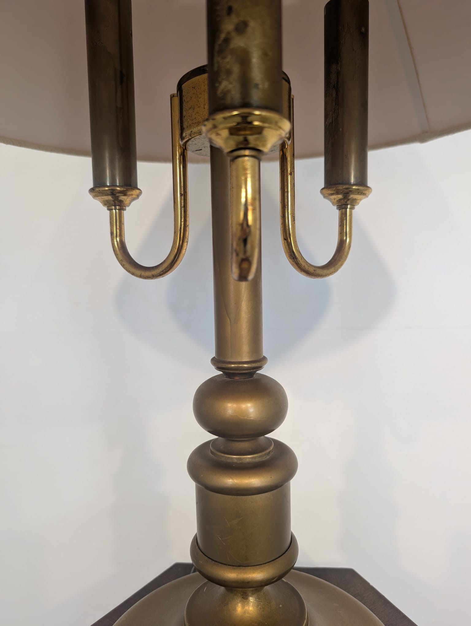 Stylowa lampa stołowa mosiądzowana vintage - Image 5