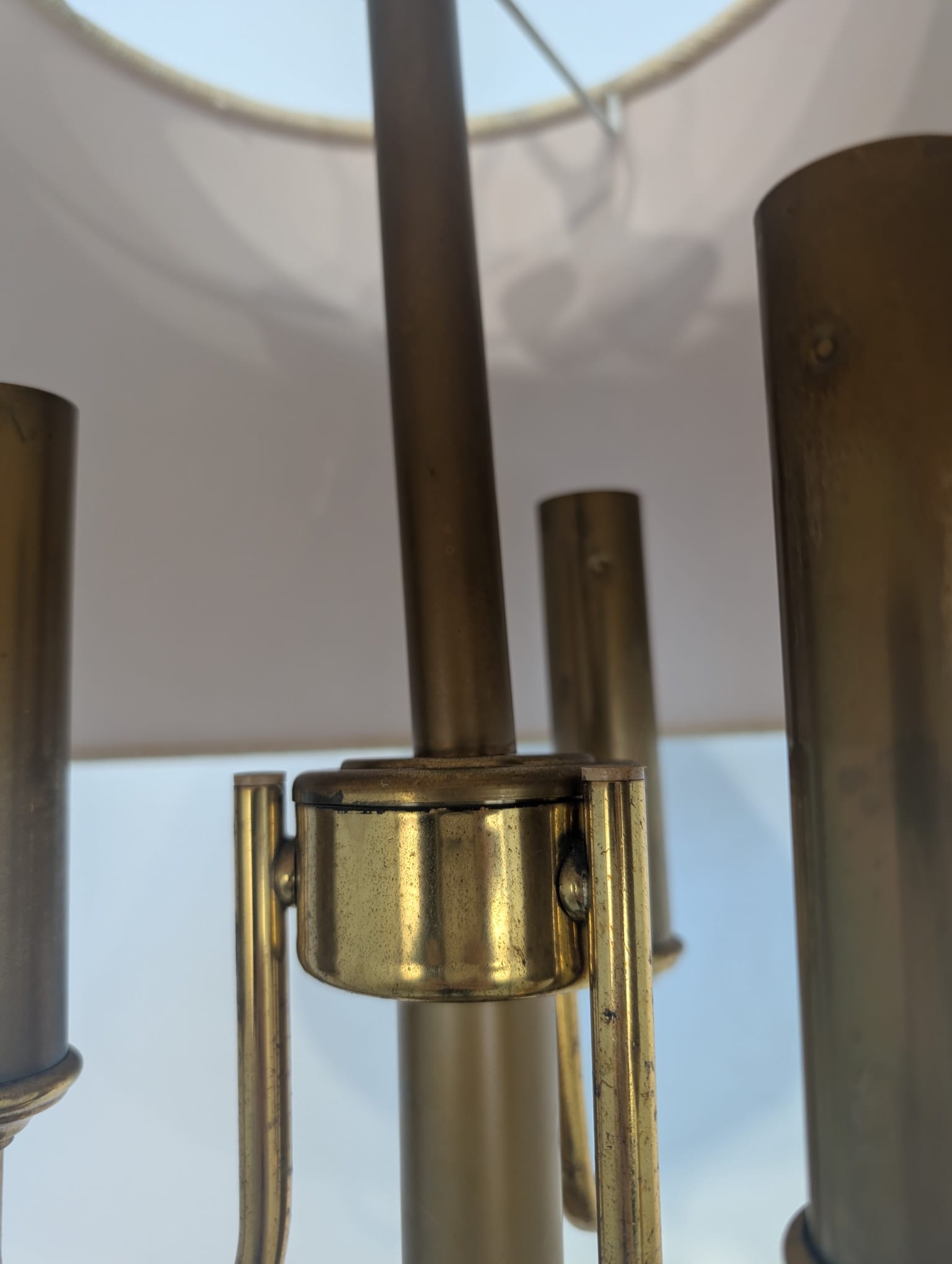 Stylowa lampa stołowa mosiądzowana vintage - Image 10