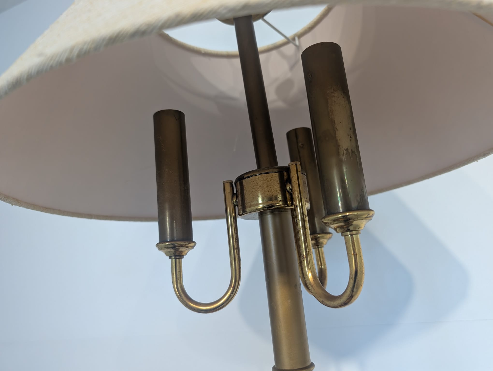 Stylowa lampa stołowa mosiądzowana vintage - Image 11